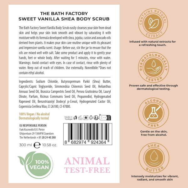 The Bath Factory Body Scrub 300 g - SWEET VANILLA